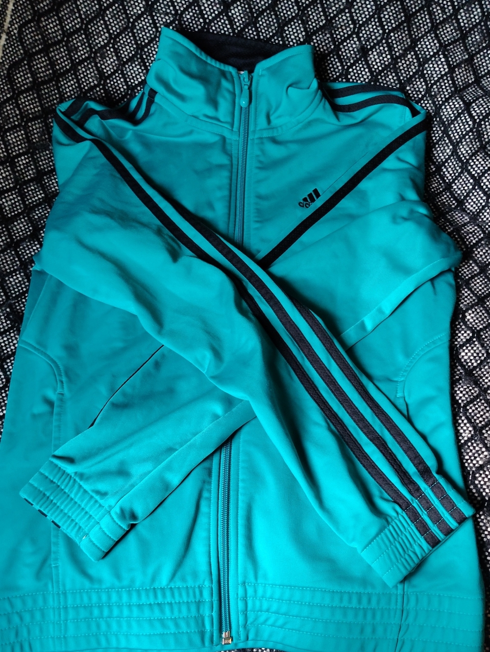 Bright Teal Adidas Jacket.